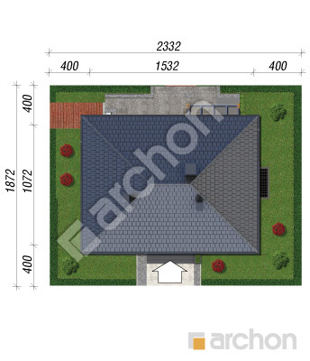 Проект дома ARCHON+ Дом под красной рябиной (ПН) вер.2 Ситуація