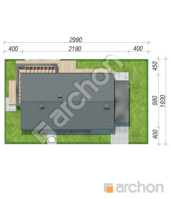 Проєкт будинку ARCHON+ Будинок в мекінтошах 17 (Г) Ситуація
