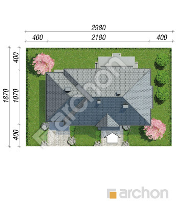 Проект дома ARCHON+ Дом в гаурах 4 (Н) Ситуація