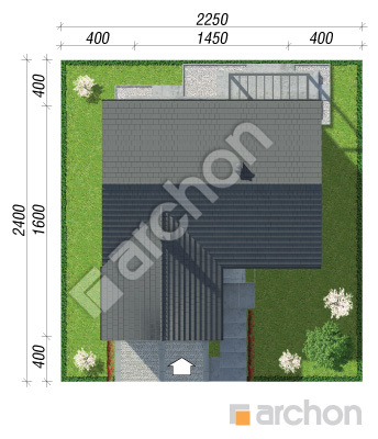 Проєкт будинку ARCHON+ Будинок в жонкілях 3 (Г2Е) Ситуація