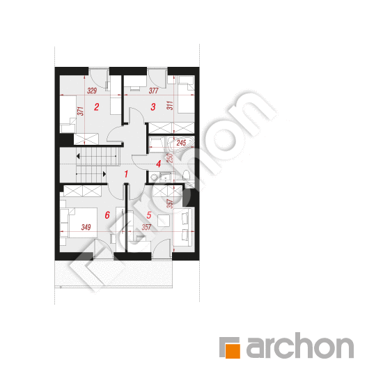 Проект будинку ARCHON+ Будинок в нарцисах (С) План мансандри