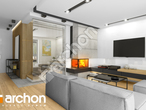 Проект дома ARCHON+ Дом в нарциссах (С) дневная зона (визуализация 1 вид 1)