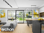 Проект дома ARCHON+ Дом в нарциссах (С) дневная зона (визуализация 1 вид 2)
