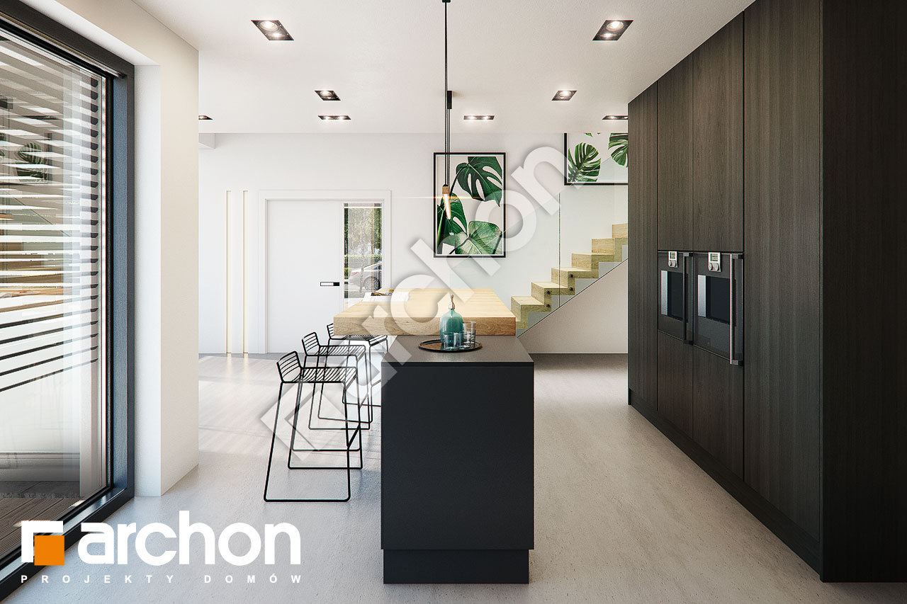 Проект будинку ARCHON+ Будинок в аромах 3 (Г2Е) візуалізація кухні 1 від 2