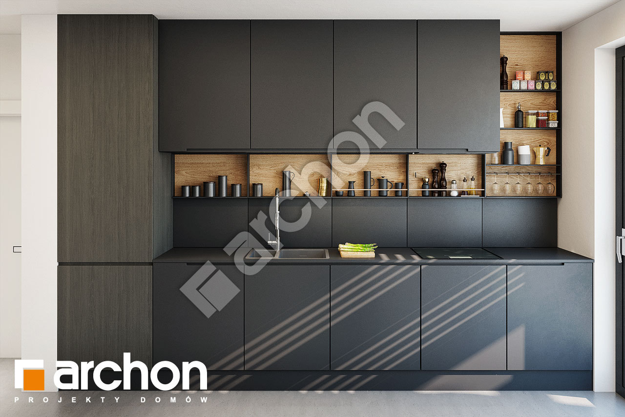 Проект будинку ARCHON+ Будинок в аромах 3 (Г2Е) візуалізація кухні 1 від 4