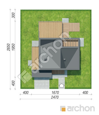 Проект дома ARCHON+ Дом в аромах 3 (Г2Е) Ситуація