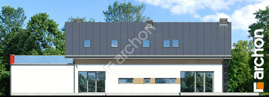 Дворовой фасад Дом в лаврах (Г2П)