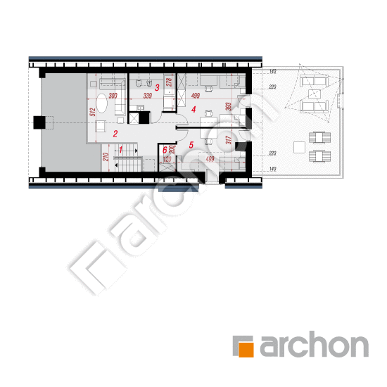 Проект дома ARCHON+ Дом в лаврах (Г2П) План мансандри