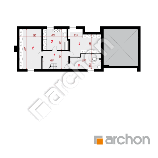 Проект дома ARCHON+ Дом в лаврах (Г2П) План підвалу