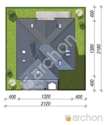 Проєкт будинку ARCHON+ Будинок в бзах 2 (Г2) Ситуація