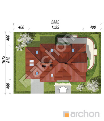 Проект дома ARCHON+ Дом в вербене вер. 2 Ситуація