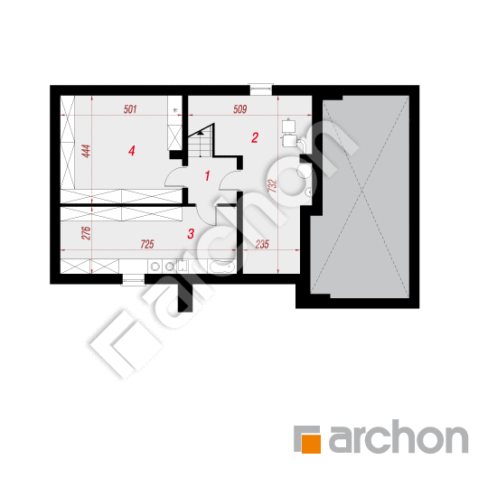 Проект будинку ARCHON+ Будинок у вістерії 4 (П) План підвалу