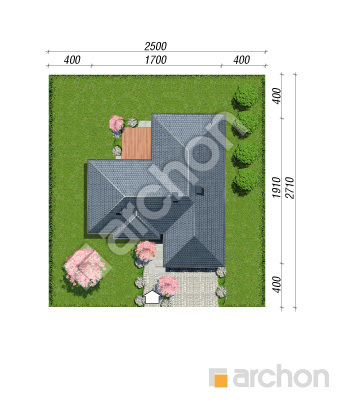 Проект дома ARCHON+ Дом в навлоциях 2 (Г2) Ситуація
