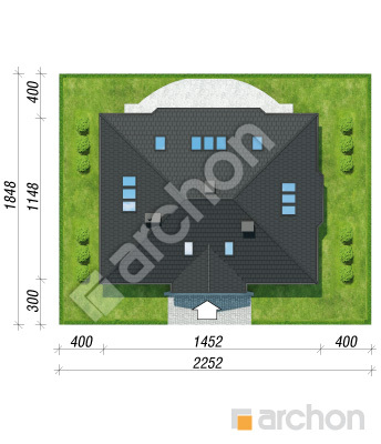 Проект дома ARCHON+ Дом под красной рябиной 5 вер.2 Ситуація