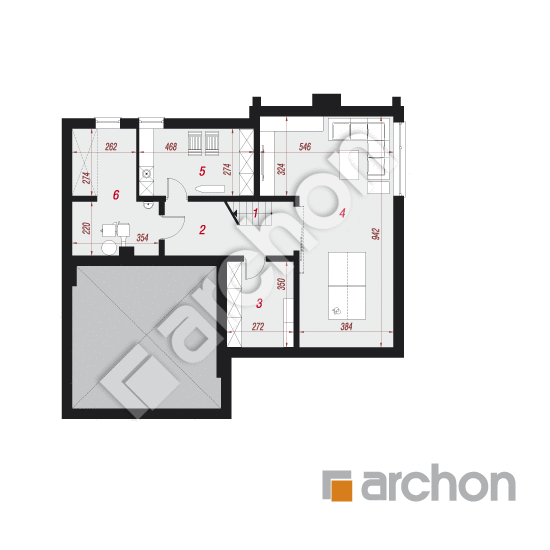 Проект дома ARCHON+ Дом в первоцветах 2 (Г2П) План підвалу