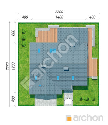 Проект дома ARCHON+ Дом в первоцветах 2 (Г2П) Ситуація