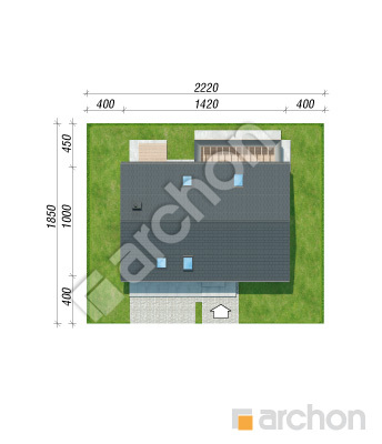 Проект дома ARCHON+ Дом под персиками (Г2Е) Ситуація