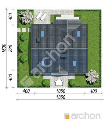 Проєкт будинку ARCHON+ Будинок під вербою (Т) Ситуація