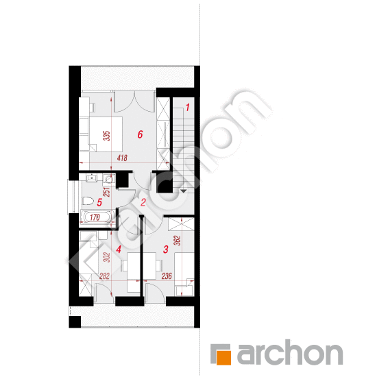 Проект будинку ARCHON+ Будинок в тунбергіях 4 (Б) План першого поверху