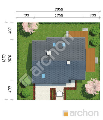 Проєкт будинку ARCHON+ Будинок в аурорах Ситуація