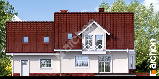 Дворовий фасад Будинок в рододендронах 6 (Г2) вер.2