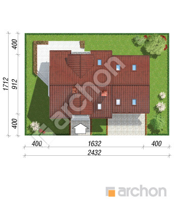 Проект дома ARCHON+ Дом в рододендронах 6 (Г2) вер.2 Ситуація