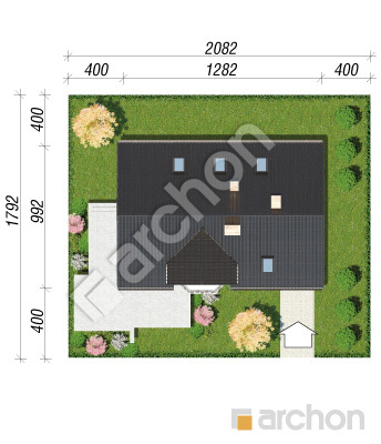 Проєкт будинку ARCHON+ Будинок в авокадо 2 Ситуація
