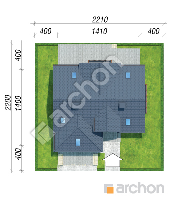 Проект дома ARCHON+ Дом в каллатеях 7 (Г2) Ситуація