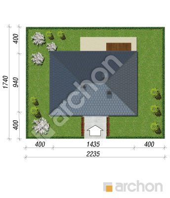 Проект дома ARCHON+ Дом под красной рябиной 7 вер.2 Ситуація