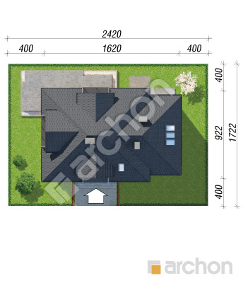 Проєкт будинку ARCHON+ Будинок в нектаринах 2 (Н) Ситуація