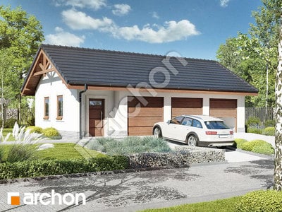 Проєкт будинку ARCHON+ Г8а вер. 2 - Тримісний гараж