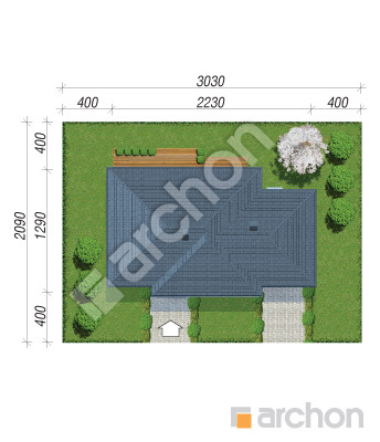 Проект дома ARCHON+ Дом в альвах 3 (Г2E) ВИЭ Ситуація