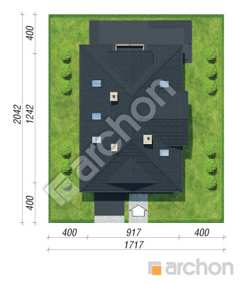 Проєкт будинку ARCHON+ Будинок в фуксіях 3 вер.2 Ситуація