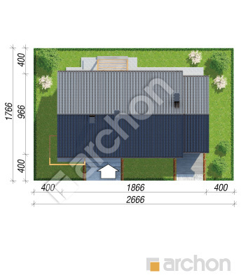 Проект дома ARCHON+ Дом в мекинтошах 4 (Мп) Ситуація