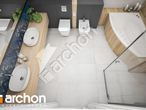Проект будинку ARCHON+ Будинок у гвоздиках (Г2А) візуалізація ванни (візуалізація 3 від 4)