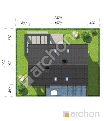 Проєкт будинку ARCHON+ Будинок у гвоздиках (Г2А) Ситуація