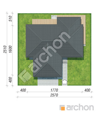 Проект дома ARCHON+ Дом в барбарисах 3 (Г2Е) Ситуація
