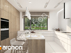 Проект дома ARCHON+ Дом в сантанах визуализация кухни 1 вид 1