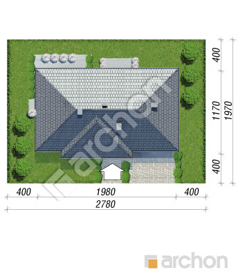 Проєкт будинку ARCHON+ Будинок в обрієті Ситуація