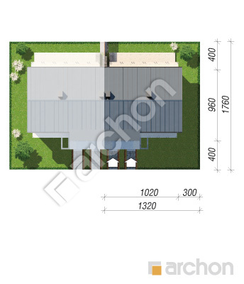 Проект дома ARCHON+ Дом при сквере 3 (Р2БА) Ситуація
