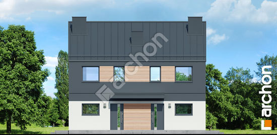 Передний фасад Дом в ривиях 15 (Р2)