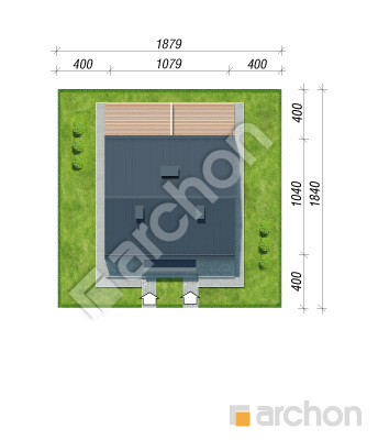 Проект дома ARCHON+ Дом в ривиях 15 (Р2) Ситуація