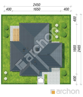 Проєкт будинку ARCHON+ Будинок в раванах Ситуація