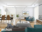 Проект дома ARCHON+ Дом в раванах дневная зона (визуализация 1 вид 3)