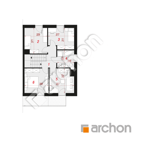 Проект будинку ARCHON+ Будинок в нарцисах (БТ) вер. 2 План мансандри