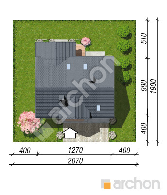 Проєкт будинку ARCHON+ Будинок в комміфорах 7 Ситуація
