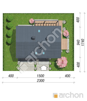 Проект дома ARCHON+ Дом в айдаредах 11 (Г2) Ситуація