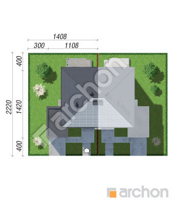 Проект дома ARCHON+ Дом в тунбергиях 5 (ГБ) Ситуація