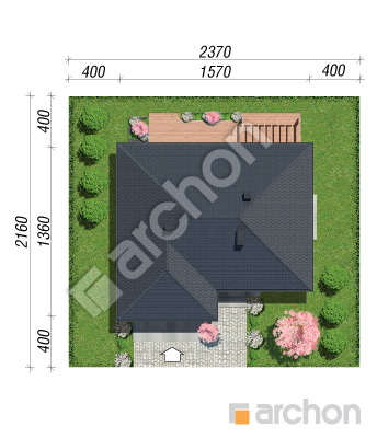 Проект дома ARCHON+ Дом под красной рябиной 23 (Г) Ситуація