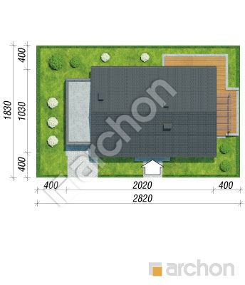 Проект дома ARCHON+ Дом под красной рябиной 17 (НТ) Ситуація